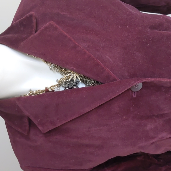Wine burgundy blazer jacket 4 Small Port wine rich Small - Picture 4 of 17